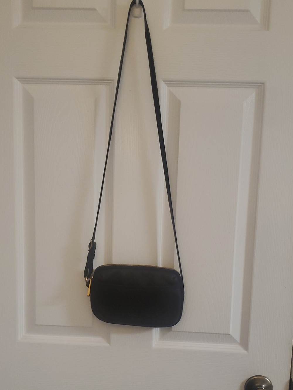 Margot Classic Black Crossbody Bag - Minimal Leather Shoulder Purse